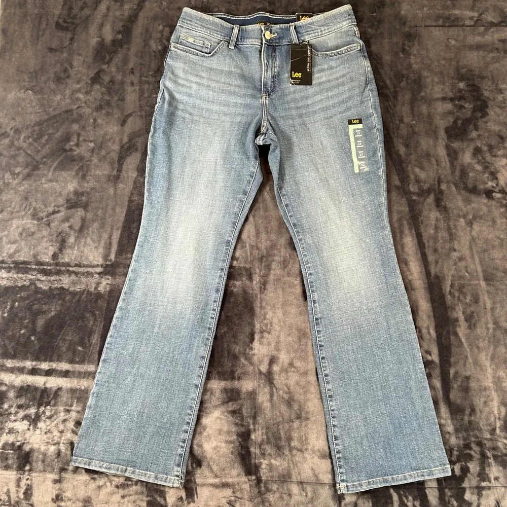 Lee Bootcut Jeans Womens 12 Medium Blue Ultra Lux Comfort Mid‎ Rise Flex Motion